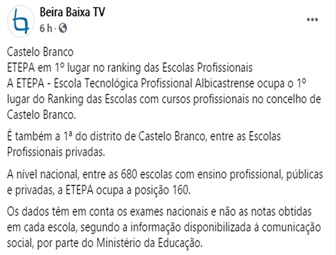 27 05 2021 Beira Baixa Tv Rankings